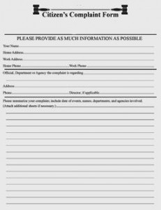 Citizens Complaint