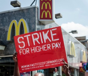 Fast Food workers on Strike